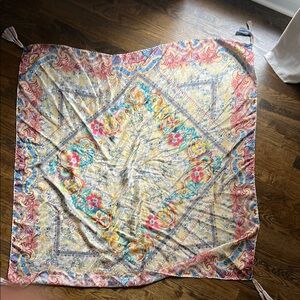 Colorful Floral Patterned Scarf